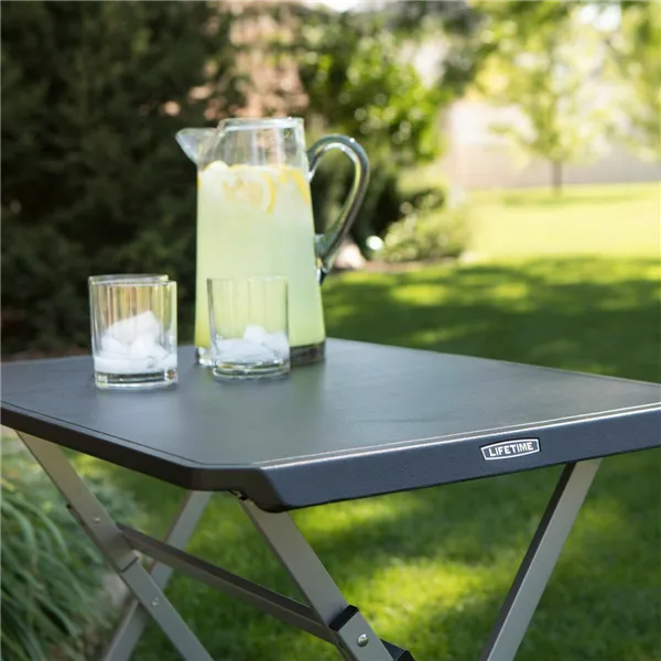 Folding Table Lifetime Black Steel Plastic 75 x 50,5 x 66 cm