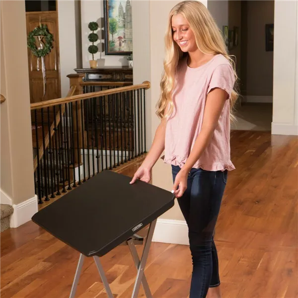 Folding Table Lifetime Black Steel Plastic 75 x 50,5 x 66 cm