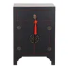 Nightstand DKD Home Decor Fir Red Black MDF Wood 45 x 34 x 66 cm