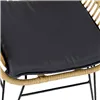 Table set with 2 chairs DKD Home Decor Black Natural Light brown 56 x 57,5 x 82 cm