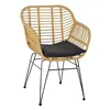 Table set with 2 chairs DKD Home Decor Black Natural Light brown 56 x 57,5 x 82 cm