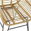 Table set with 2 chairs DKD Home Decor Black Natural Light brown 56 x 57,5 x 82 cm