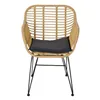 Table set with 2 chairs DKD Home Decor Black Natural Light brown 56 x 57,5 x 82 cm
