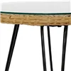 Table set with 2 chairs DKD Home Decor Black Natural Light brown 56 x 57,5 x 82 cm