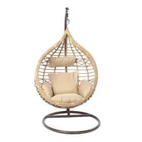 Hanging garden armchair DKD Home Decor Beige Brown Multicolour Aluminium synthetic rattan 90 x 70 x 110 cm