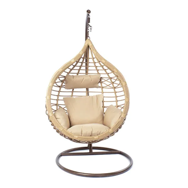 Hanging garden armchair DKD Home Decor Beige Brown Multicolour Aluminium synthetic rattan 90 x 70 x 110 cm