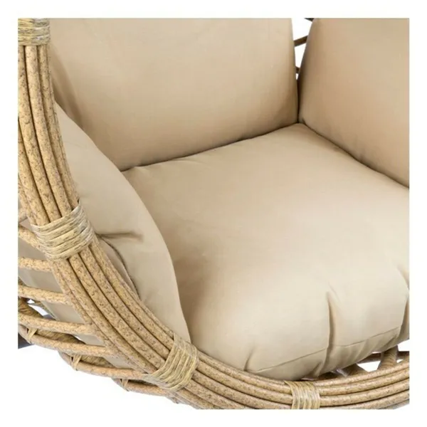 Hanging garden armchair DKD Home Decor Beige Brown Multicolour Aluminium synthetic rattan 90 x 70 x 110 cm