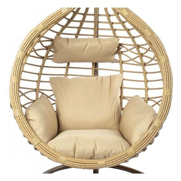 Hanging garden armchair DKD Home Decor Beige Brown Multicolour Aluminium synthetic rattan 90 x 70 x 110 cm