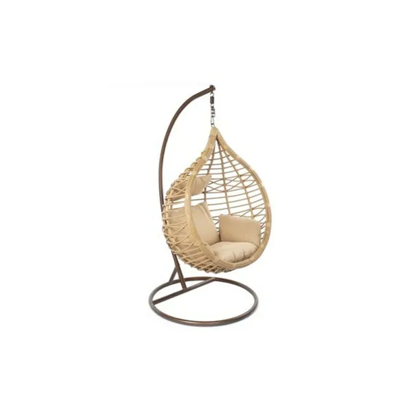 Hanging garden armchair DKD Home Decor Beige Brown Multicolour Aluminium synthetic rattan 90 x 70 x 110 cm