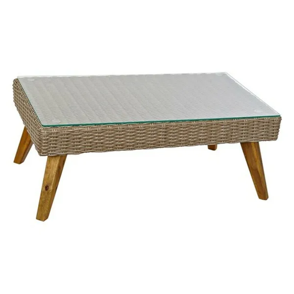 Table Set with 3 Armchairs DKD Home Decor MB-166666 Beige Grey 137 x 66 x 70,5 cm 137 x 66 x 73 cm (4 Pieces)