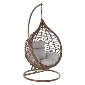 Hanging garden armchair DKD Home Decor Brown Grey Multicolour Dark brown Aluminium synthetic rattan 100 x 78 x 120 cm 100 x 70 x