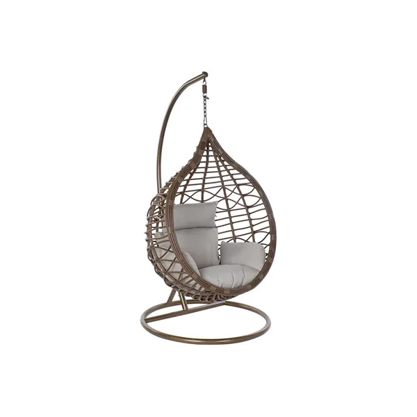 Hanging garden armchair DKD Home Decor Brown Grey Multicolour Dark brown Aluminium synthetic rattan 100 x 78 x 120 cm 100 x 70 x