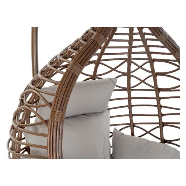 Hanging garden armchair DKD Home Decor Brown Grey Multicolour Dark brown Aluminium synthetic rattan 100 x 78 x 120 cm 100 x 70 x