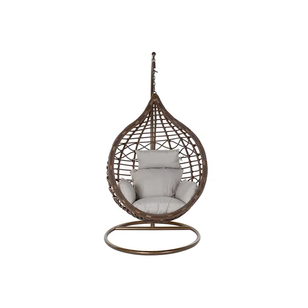 Hanging garden armchair DKD Home Decor Brown Grey Multicolour Dark brown Aluminium synthetic rattan 100 x 78 x 120 cm 100 x 70 x