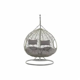 Hanging garden armchair DKD Home Decor 133 x 80 x 110 cm Grey synthetic rattan Aluminium
