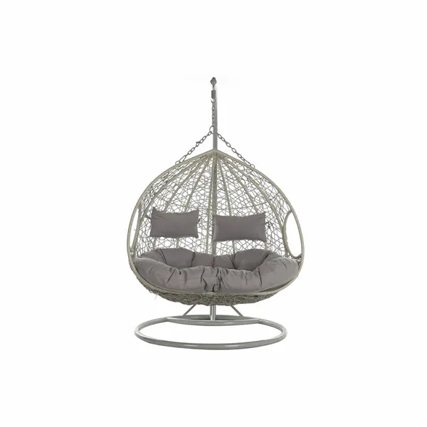 Hanging garden armchair DKD Home Decor 133 x 80 x 110 cm Grey synthetic rattan Aluminium