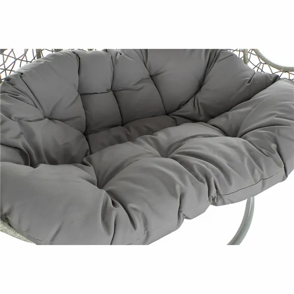 Hanging garden armchair DKD Home Decor 133 x 80 x 110 cm Grey synthetic rattan Aluminium