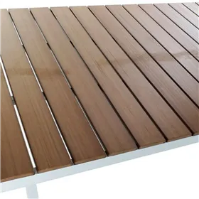 Dining Table DKD Home Decor Resin Aluminium 160 x 90 x 75 cm