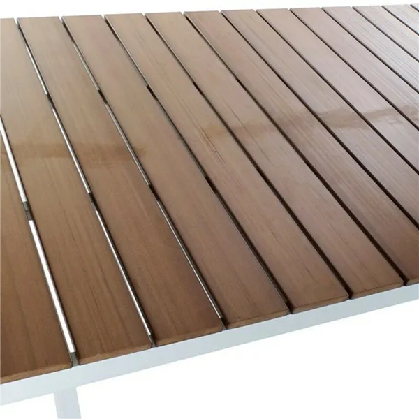 Dining Table DKD Home Decor Resin Aluminium 160 x 90 x 75 cm