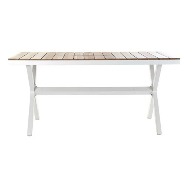 Dining Table DKD Home Decor Resin Aluminium 160 x 90 x 75 cm