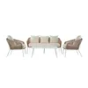 Garden sofa DKD Home Decor MB-179038 White Beige 151,5 x 72 x 70 cm Garden