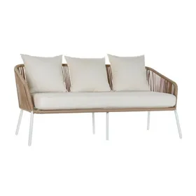 Garden sofa DKD Home Decor MB-179038 White Beige 151,5 x 72 x 70 cm Garden