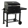 Coal Barbecue with Cover and Wheels DKD Home Decor Black Metal Steel 140 x 60 x 108 cm (140 x 60 x 108 cm)