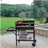 Coal Barbecue with Wheels DKD Home Decor Black Natural Metal Steel 113 x 51 x 97 cm (113 x 51 x 97 cm)