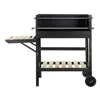 Coal Barbecue with Wheels DKD Home Decor Black Natural Metal Steel 113 x 51 x 97 cm (113 x 51 x 97 cm)