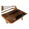 Armchair DKD Home Decor MB-182320 Teak Brown Leather White (65 x 78 x 68 cm)