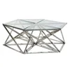 Centre Table DKD Home Decor Silver Crystal Steel Plastic 137,5 x 120,5 x 46 cm