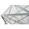 Centre Table DKD Home Decor Silver Crystal Steel Plastic 137,5 x 120,5 x 46 cm