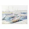 Canvas DKD Home Decor Blue Ship Mediterranean 120 x 4 x 90 cm 120 x 3,8 x 90 cm
