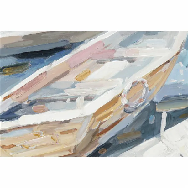 Canvas DKD Home Decor Blue Ship Mediterranean 120 x 4 x 90 cm 120 x 3,8 x 90 cm
