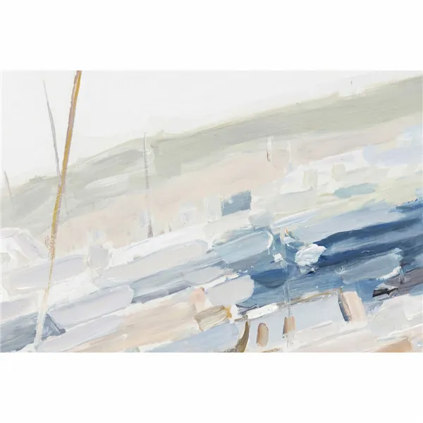Canvas DKD Home Decor Blue Ship Mediterranean 120 x 4 x 90 cm 120 x 3,8 x 90 cm