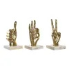 Decorative Figure DKD Home Decor White Golden Hands Loft 10 x 10 x 20 cm
