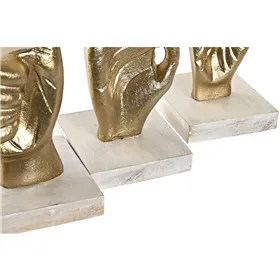 Decorative Figure DKD Home Decor White Golden Hands Loft 10 x 10 x 20 cm