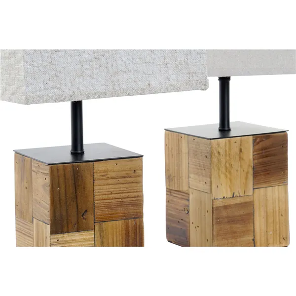 Desk lamp DKD Home Decor 20,5 x 20,5 x 40 cm Fir Metal 220 V 60 W (2 Units)