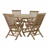 Garden furniture DKD Home Decor Brown 120 x 120 x 75 cm (5 Pieces)