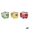 Candle DKD Home Decor Yellow Red Green Star Christmas 10 x 10 x 5,5 cm (3 Units)