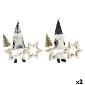 Christmas star DKD Home Decor Polyester MDF Star (2 Units) (18 x 6 x 19 cm)