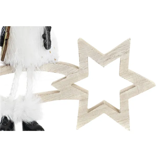 Christmas star DKD Home Decor Polyester MDF Star (2 Units) (18 x 6 x 19 cm)