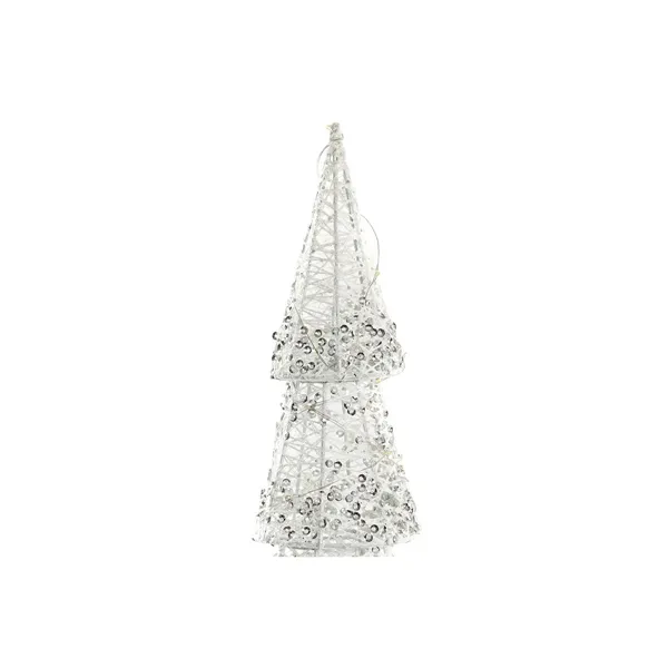 Lighting decoration DKD Home Decor Christmas Champagne Tree White (14 x 14 x 50 cm) (2 Units)