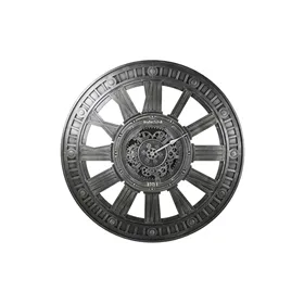 Wall Clock DKD Home Decor Gears Silver Iron 117 x 9,5 x 117 cm