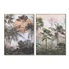 Canvas DKD Home Decor Palms Tropical 103 x 4,5 x 143 cm 104 x 4,5 x 143,5 cm (2 Units)