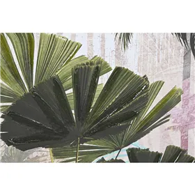 Canvas DKD Home Decor Palms Tropical 103 x 4,5 x 143 cm 104 x 4,5 x 143,5 cm (2 Units)