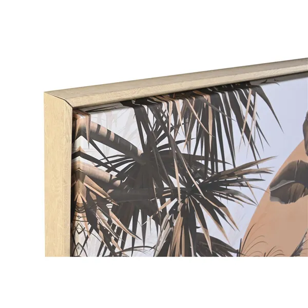 Canvas DKD Home Decor Palms Tropical 103 x 4,5 x 143 cm 104 x 4,5 x 143,5 cm (2 Units)