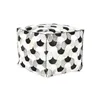 Pouffe DKD Home Decor White Black 45 x 45 x 40 cm