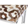 Bench DKD Home Decor Brown Steel Leather White (122 x 41 x 44 cm)