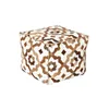 Pouffe DKD Home Decor White Brown 45 x 45 x 40 cm